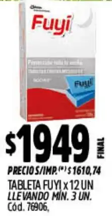 Supermercados Yaguar Fuyi tableta oferta