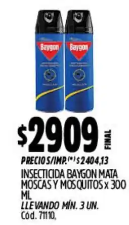 Supermercados Yaguar Baygon insecticida mata moscas y mosquitos oferta