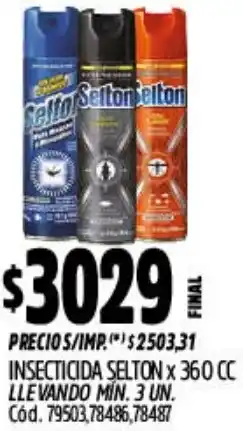 Supermercados Yaguar Selton insecticida oferta