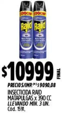 Supermercados Yaguar Raid insecticida matapulgas oferta