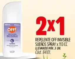 Supermercados Yaguar Off! irepelente nvisible sueños spray oferta