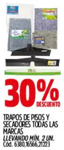 Supermercados Yaguar Las marcas trapos de pisos y secadores todas oferta