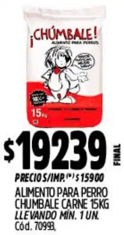 Supermercados Yaguar Chumbale alimento para perro carne oferta