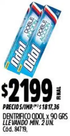 Supermercados Yaguar Odol dentrifico oferta