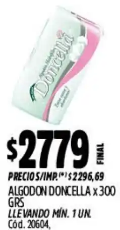 Supermercados Yaguar Doncella algodon oferta