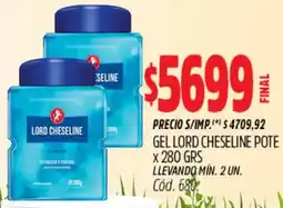 Supermercados Yaguar Lord cheseline gel pote oferta
