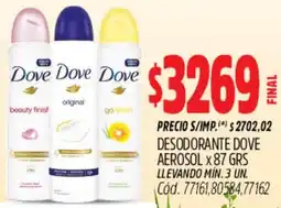 Supermercados Yaguar Dove desodorante aerosol oferta