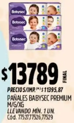 Supermercados Yaguar Estrella pañales premium m/g/xg oferta