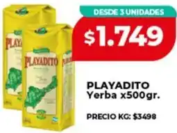 Supermayorista Vital Playadito yerba oferta