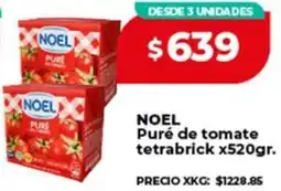 Supermayorista Vital Noel puré de tomate tetrabrick oferta