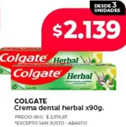 Supermayorista Vital Colgate crema dental herbal oferta