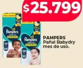 Supermayorista Vital Pampers pañal babydry mes de uso oferta