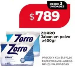 Supermayorista Vital Zorro torro jabon en polvo oferta