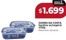 Supermayorista Vital Gomes da costa sardina ac/vegetal oferta