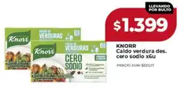 Supermayorista Vital B knorr caldo verdura des. cero sodio oferta