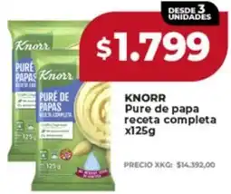 Supermayorista Vital Knorr pure de papa receta completa oferta
