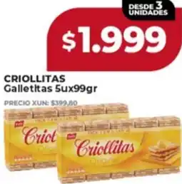 Supermayorista Vital Criollitas galletitas oferta