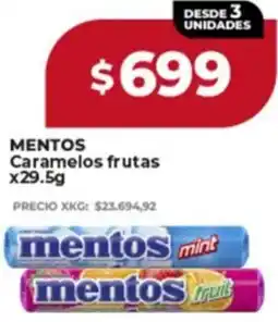 Supermayorista Vital Mentos caramelos frutas oferta