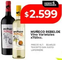 Supermayorista Vital Muñeco rebelde vino varletales oferta