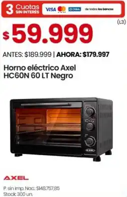 Changomas Axel horno eléctrico oferta
