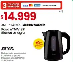 Changomas Atma pava 1821 blanca o negra oferta