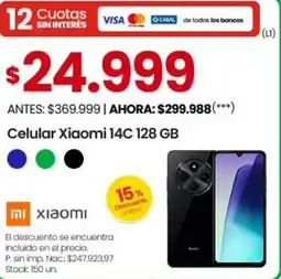 Changomas Xiaomi celular 14C oferta