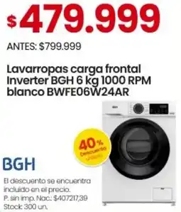 Changomas Bgh lavarropas carga frontal inverter oferta