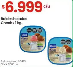 Changomas Check baldes helados oferta