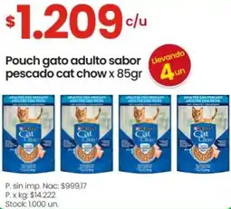 Changomas Purina cat chow pouch gato adulto sabor oferta