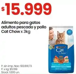 Changomas Purina cat chow alimento para gatos adultos pescado y pollo oferta