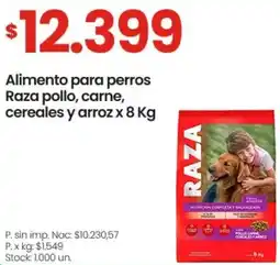 Changomas Raza alimento para perros pollo, carne, cereales y arroz oferta