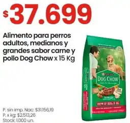 Changomas Purina dog chow alimento para perros adultos, medianos y grandes sabor carne y pollo oferta
