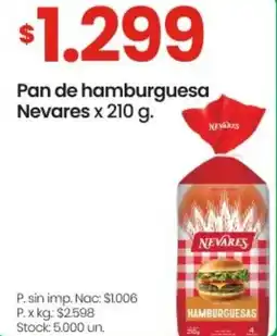 Changomas Nevares pan de hamburguesa oferta