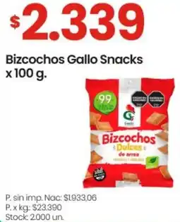 Changomas Gallo bizcochos snacks oferta