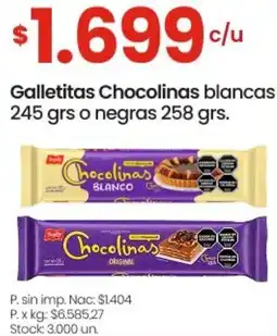 Changomas Chocolinas blancas galletitas oferta