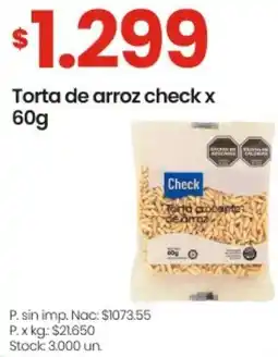 Changomas Check torta de arroz oferta