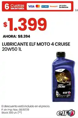 Changomas Elf moto 4 cruise lubricante oferta