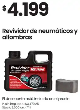 Changomas Revividor de neumáticos y alfombras oferta