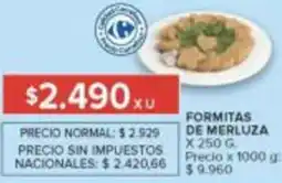 Carrefour Formitas de merluza oferta