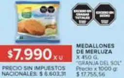 Carrefour Granja del sol medallones de merluza oferta