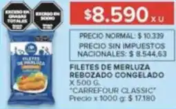 Carrefour Carrefour classic filetes de merluza rebozado congelado oferta