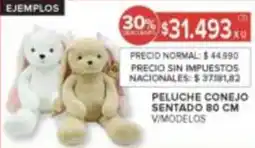 Carrefour Peluche conejo sentadov/modelos oferta
