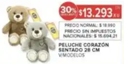 Carrefour Peluche corazón sentado v/modelos oferta