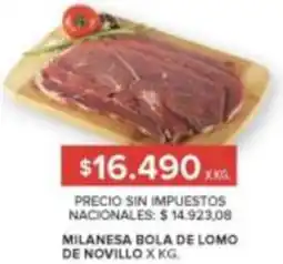 Carrefour Milanesa bola de lomo de novillo oferta