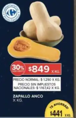 Carrefour Zapallo anco oferta