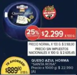 Carrefour Santa rosa queso azul horma ahorras oferta