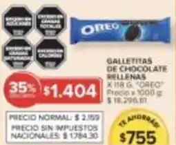 Carrefour Oreo galletitas de chocolate rellenas oferta