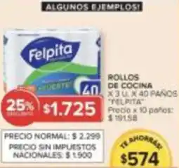 Carrefour Felpita rollos de cocina oferta