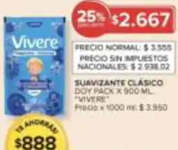 Carrefour Vivere suavizante clasico doy pack oferta