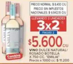 Carrefour Emilia vino dulce natural/ rosado botella oferta